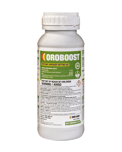 Oro Agri Oroboost penetrant spreader wetting aid bottle