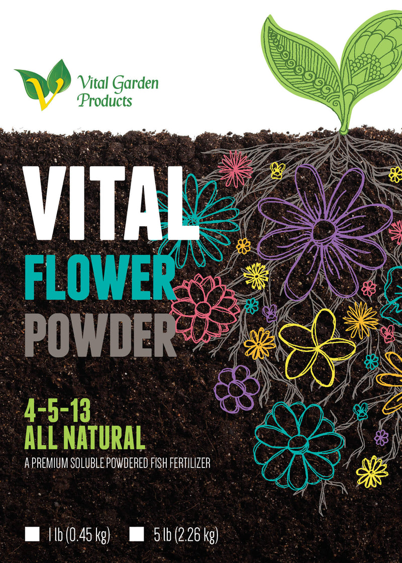 Vital Garden Products Vital Flower powder 4-5-13 front label