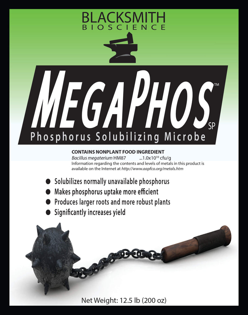 Blacksmith Bioscience MegaPhos phosphorus solubilizing microbe label