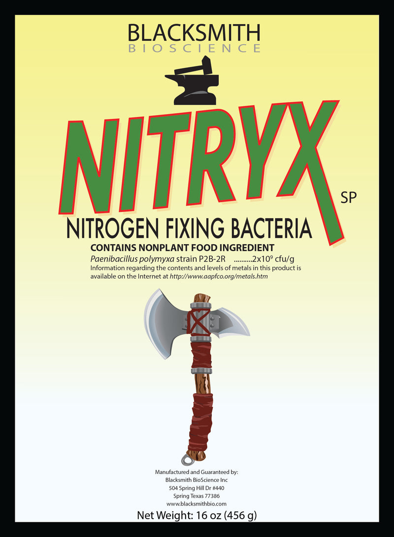 Blacksmith Bioscience Nityx nitrogen fixing bacteria front label