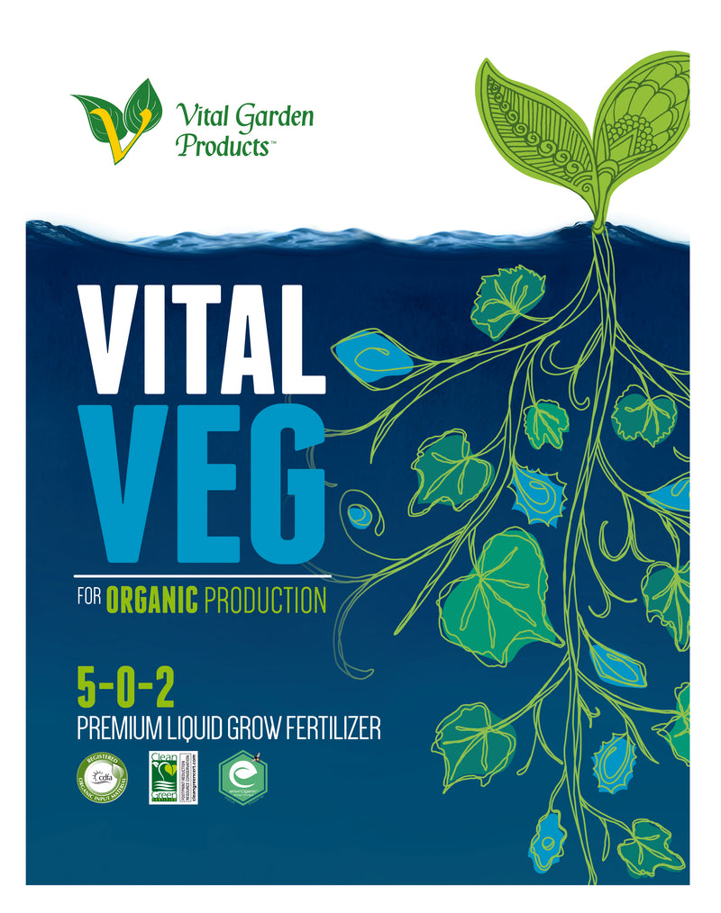 Vital Garden Products Vital Veg Grow Fertilizer front label