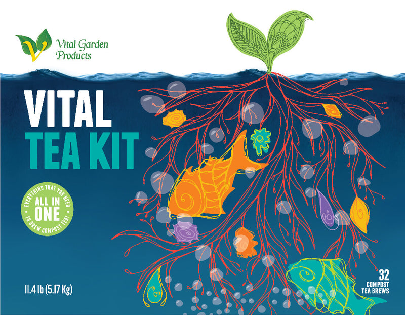 Vital Garden Products Vital Tea Kit compost tea brewing kit front label