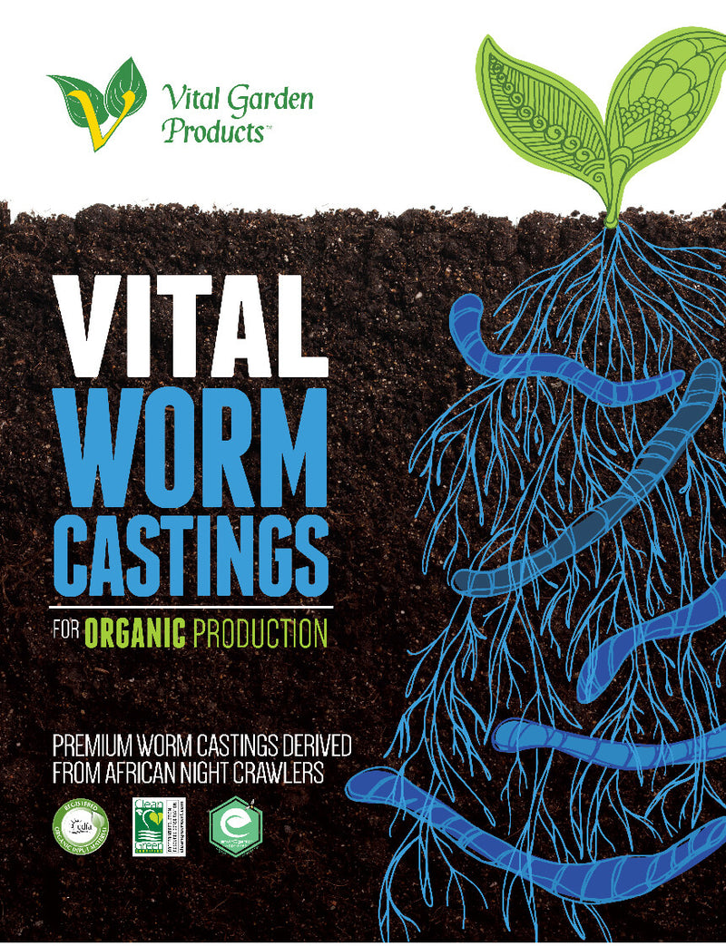 Vital Garden Products Vital Worm 100% worm castings front label